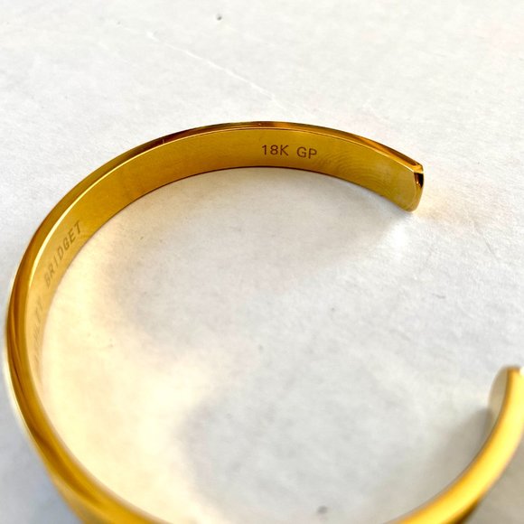 Ashley Bridget 18K Gold Plated Elastic Holder Cuff Bracelet - Picture 6 of 11